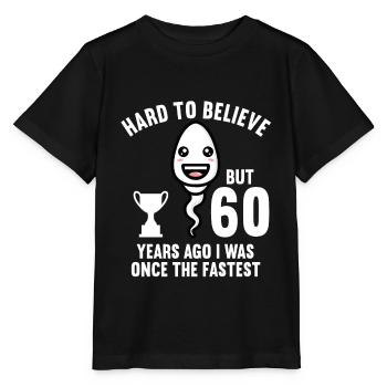 60 Jahre vor 60 Jahren schnellste 60. Geburtstag - Stanley/Stella Kinder T-Shirt MINI CREATOR  - Schwarz - Vorne - Mikhail (115cm)