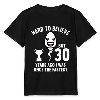 30 Jahre vor 30 Jahren schnellste 30. Geburtstag - Stanley/Stella Kinder T-Shirt MINI CREATOR  - Schwarz - Vorne - Mikhail (115cm)