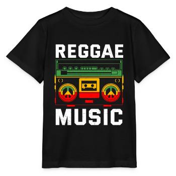 Reggae Musik Musiker Radio Stereo Box - Stanley/Stella Kinder T-Shirt MINI CREATOR  - Schwarz - Vorne - Mikhail (115cm)