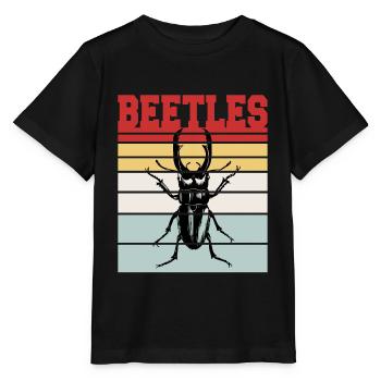 BEETLES - Stanley/Stella Kinder T-Shirt MINI CREATOR  - Schwarz - Vorne - Mikhail (115cm)