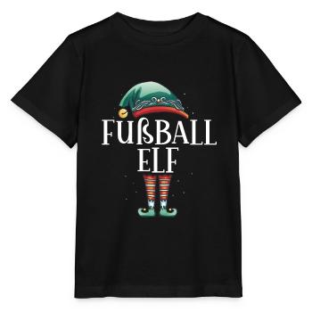Weihnachten Partnerkostüm Fußball Elf Elfe Elfen - Stanley/Stella Kinder T-Shirt MINI CREATOR  - Schwarz - Vorne - Mikhail (115cm)