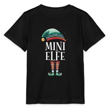 Weihnachten Partnerkostüm Kleiner Elf Elfe Elfen - Stanley/Stella Kinder T-Shirt MINI CREATOR  - Schwarz - Vorne - Mikhail (115cm)