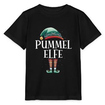 Weihnachten Partnerkostüm Pummel Elf Elfe Elfen - Stanley/Stella Kinder T-Shirt MINI CREATOR  - Schwarz - Vorne - Mikhail (115cm)