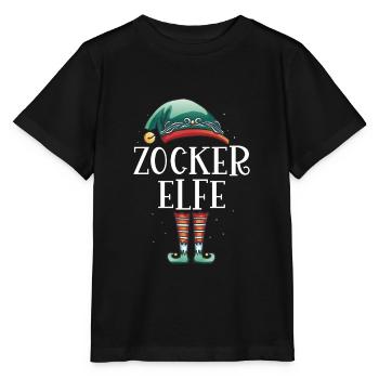 Weihnachten Partnerkostüm Zocker Elf Elfe Elfen - Stanley/Stella Kinder T-Shirt MINI CREATOR  - Schwarz - Vorne - Mikhail (115cm)