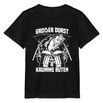 Großer Durst und krumme Ruten - Angler - Stanley/Stella Kinder T-Shirt MINI CREATOR  - Schwarz - Vorne - Mikhail (115cm)