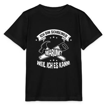 Ich bin Schreiner WEIL ICH ES KANN - Stanley/Stella Kinder T-Shirt MINI CREATOR  - Schwarz - Vorne - Mikhail (115cm)