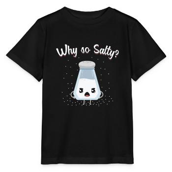 Salty pun - Stanley/Stella MINI CREATOR Kids’ T-Shirt - black - Front - Mikhail (115cm)
