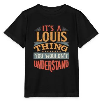C’est une chose Louis que vous ne comprendriez pas - Louis - T-shirt bio MINI CREATOR Stanley/Stella Enfant - noir - Devant - Mikhail (115cm)