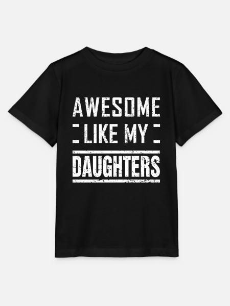 Dad from Daughters Awesome Like My Daughters Funny - Stanley/Stella MINI CREATOR Kids’ T-Shirt - black