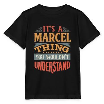 C’est une chose marcel que vous ne comprendriez pas - - T-shirt bio MINI CREATOR Stanley/Stella Enfant - noir - Devant - Mikhail (115cm)