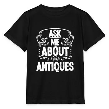 Antiquité Posez-moi des questions sur vintage Antique Hunting - T-shirt bio MINI CREATOR Stanley/Stella Enfant - noir - Devant - Mikhail (115cm)