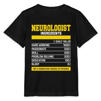 Génial Neurologue Ingrédients Tee Shirt - T-shirt bio MINI CREATOR Stanley/Stella Enfant - noir - Devant - Mikhail (115cm)
