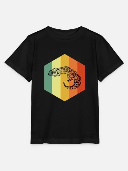 GECKO Retro Gekko Shirt - Stanley/Stella Kinder T-Shirt MINI CREATOR  - Schwarz