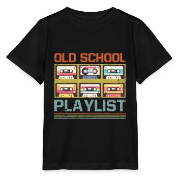 Old School Playlist Cassette Cassette Musique Rétro années 80 - T-shirt bio MINI CREATOR Stanley/Stella Enfant - noir - Devant - Mikhail (115cm)