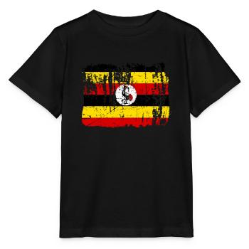 Uganda - Stanley/Stella MINI CREATOR Kids’ T-Shirt - black - Front - Mikhail (115cm)