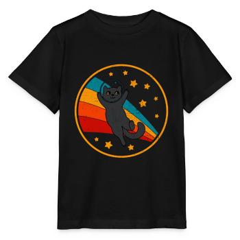 Bombay Cat Space Cat - T-shirt bio MINI CREATOR Stanley/Stella Enfant - noir - Devant - Mikhail (115cm)