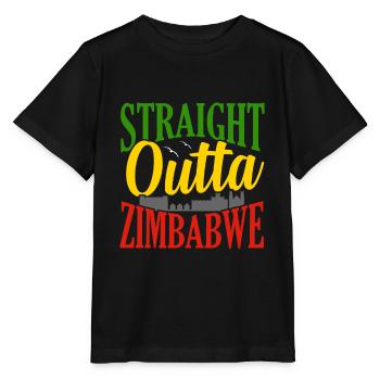 Zimbabwe - Stanley/Stella MINI CREATOR Kids’ T-Shirt - black - Front - Mikhail (115cm)
