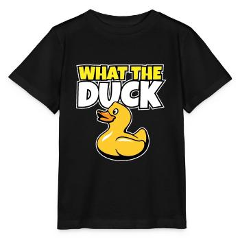 Rubber Ducky I Duck Duckies Bath Toy What The Duck - Stanley/Stella MINI CREATOR Kids’ T-Shirt - black - Front - Mikhail (115cm)