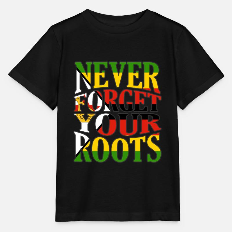 Zimbabwe - Stanley/Stella MINI CREATOR Kids’ T-Shirt - black