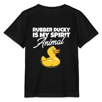 Rubber Duck Bath Toy I Rubber Ducky Is My Spirit - Stanley/Stella MINI CREATOR Kids’ T-Shirt - black - Front - Mikhail (115cm)