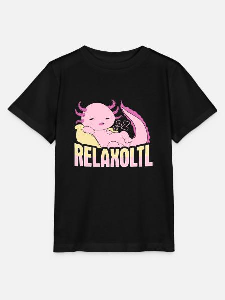 Relaxolotl Axolotl Design für einen Axolotl Fan - Stanley/Stella Kinder T-Shirt MINI CREATOR  - Schwarz