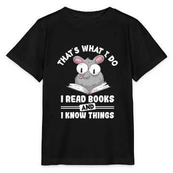 Lesen Leser - Stanley/Stella Kinder T-Shirt MINI CREATOR  - Schwarz - Vorne - Mikhail (115cm)