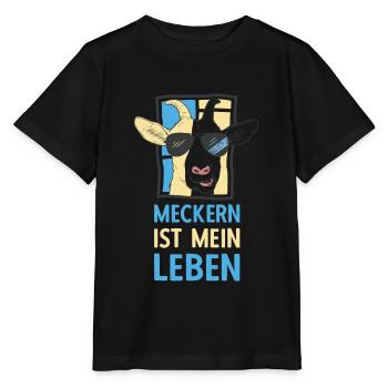 Meckern ist mein Leben Cooler Ziegenbock Spruch - Stanley/Stella Kinder T-Shirt MINI CREATOR  - Schwarz - Vorne - Mikhail (115cm)