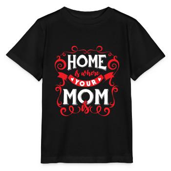 Zuhause Mama Mutter Liebe rot Herz Mutterliebe - Stanley/Stella Kinder T-Shirt MINI CREATOR  - Schwarz - Vorne - Mikhail (115cm)