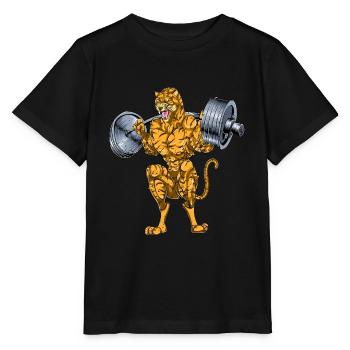 Squat de tigre - T-shirt bio MINI CREATOR Stanley/Stella Enfant - noir - Devant - Mikhail (115cm)