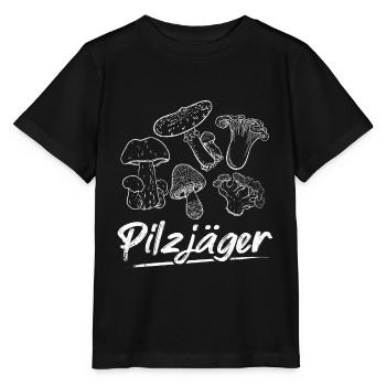 PILZJÄGER Pilze Sammeln Pilzsammler Pilzsaison Pil - Stanley/Stella Kinder T-Shirt MINI CREATOR  - Schwarz - Vorne - Mikhail (115cm)