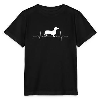 Teckel Heartbeat Propriétaire de teckel ECG Teckel Teckel - T-shirt bio MINI CREATOR Stanley/Stella Enfant - noir - Devant - Mikhail (115cm)