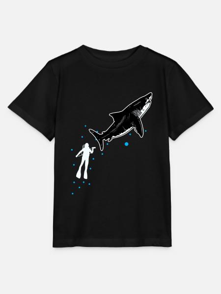 Plongée avec le requin-baleine - T-shirt bio MINI CREATOR Stanley/Stella Enfant - noir