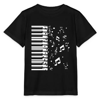 Pianist Keyboard Piano Orchestra - Stanley/Stella Kinder T-Shirt MINI CREATOR  - Schwarz - Vorne - Mikhail (115cm)