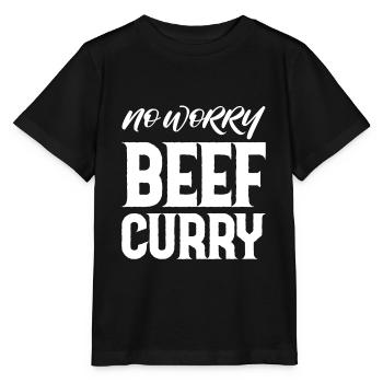 Pas de souci Curry de bœuf 3 - T-shirt bio MINI CREATOR Stanley/Stella Enfant - noir - Devant - Mikhail (115cm)