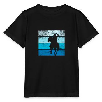 Cowboy - Stanley/Stella Kinder T-Shirt MINI CREATOR  - Schwarz - Vorne - Mikhail (115cm)