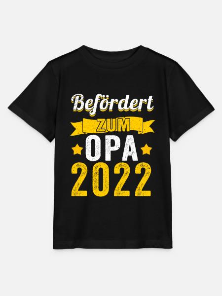 Werdender Opa 2022 - Stanley/Stella Kinder T-Shirt MINI CREATOR - Schwarz