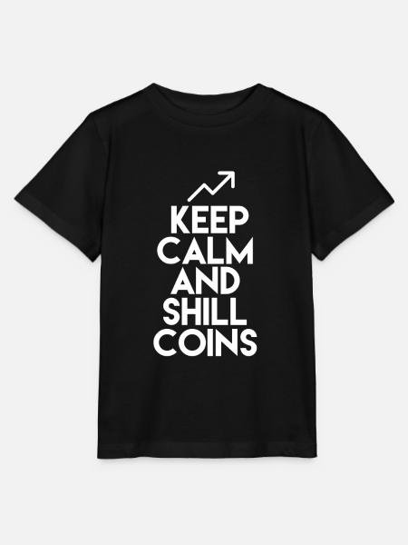Keep Calm and Shill Coins - Stanley/Stella Kinder T-Shirt MINI CREATOR  - Schwarz