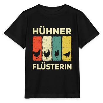 Hühnerflüsterin Huhn Hühnchen Landwirt Hühnerbauer - Stanley/Stella Kinder T-Shirt MINI CREATOR  - Schwarz - Vorne - Mikhail (115cm)