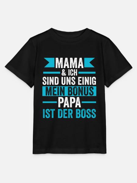 Bonuspapa ist der Boss - Stanley/Stella Kinder T-Shirt MINI CREATOR - Schwarz