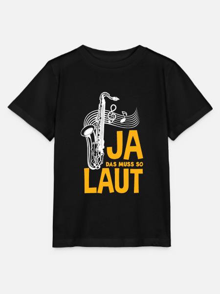 Saxophon - Stanley/Stella Kinder T-Shirt MINI CREATOR - Schwarz