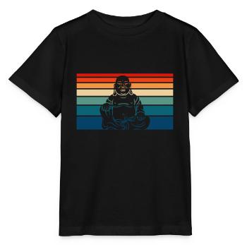 Meditierender Buddha Vintage Buddha - Stanley/Stella Kinder T-Shirt MINI CREATOR  - Schwarz - Vorne - Mikhail (115cm)