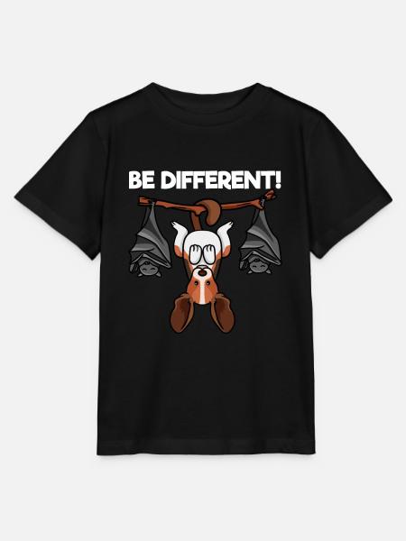 Be Different Beagle Hund mit Fledermäusen - Stanley/Stella Kinder T-Shirt MINI CREATOR - Schwarz