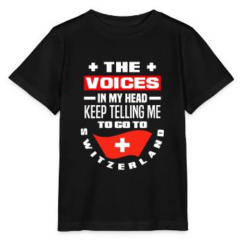 Switzerland Voices Emigration - Stanley/Stella MINI CREATOR Kids’ T-Shirt - black - Front - Mikhail (115cm)