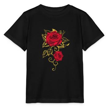 Rose Roses Rose Garden Jardinier - T-shirt bio MINI CREATOR Stanley/Stella Enfant - noir - Devant - Mikhail (115cm)