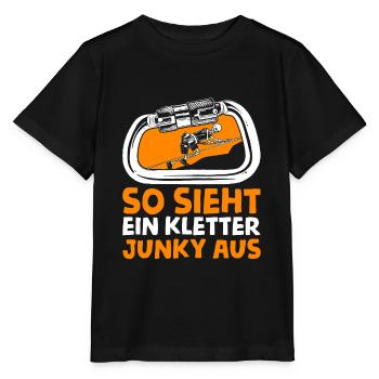 Klettern Bergsport Kletterer - Stanley/Stella Kinder T-Shirt MINI CREATOR  - Schwarz - Vorne - Mikhail (115cm)