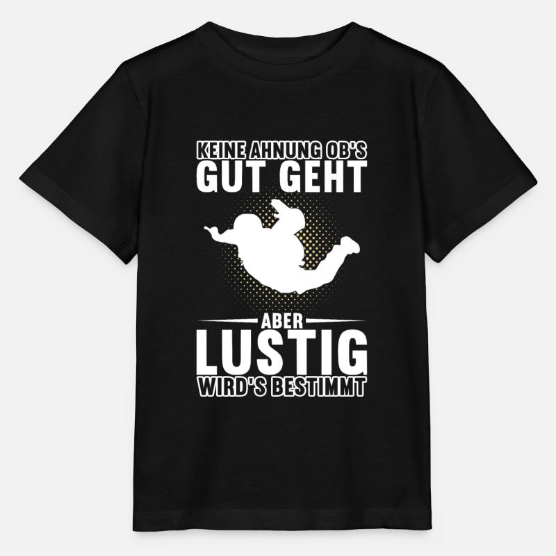 Fallschirm Fallschirmspringer Skydiver - Stanley/Stella Kinder T-Shirt MINI CREATOR  - Schwarz