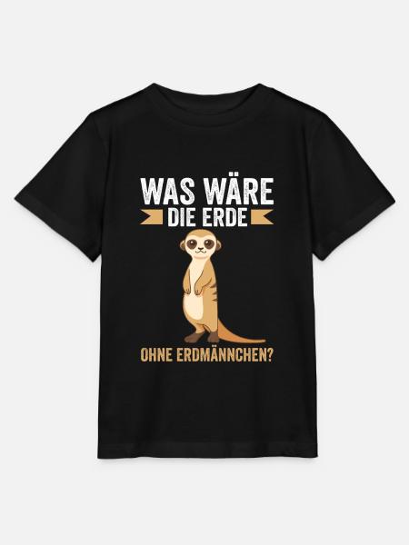 Umweltschutz Erdmännchen Erdmännchen - Stanley/Stella Kinder T-Shirt MINI CREATOR  - Schwarz