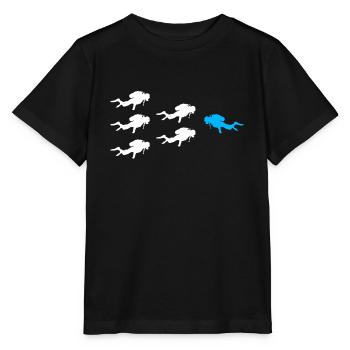 Divers swim against the tide - Stanley/Stella MINI CREATOR Kids’ T-Shirt - black - Front - Mikhail (115cm)
