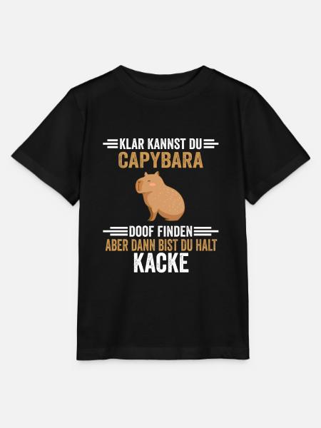 Capybara Zootier - Stanley/Stella Kinder T-Shirt MINI CREATOR - Schwarz