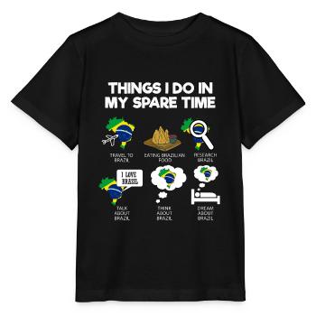 Brazil - Stanley/Stella MINI CREATOR Kids’ T-Shirt - black - Front - Mikhail (115cm)